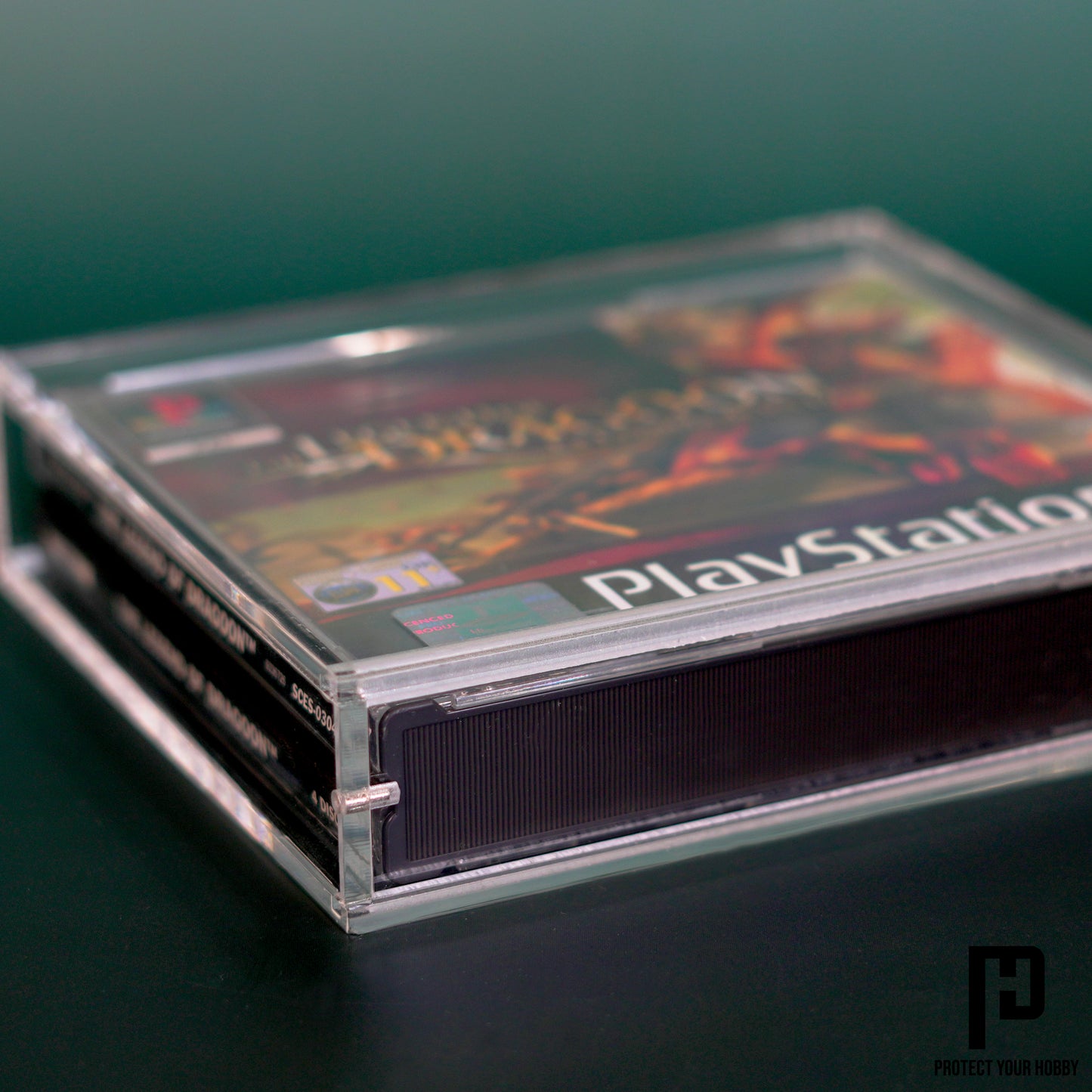 Videojuego de PlayStation 1 caja doble protegido con caja Protect Your Hobby