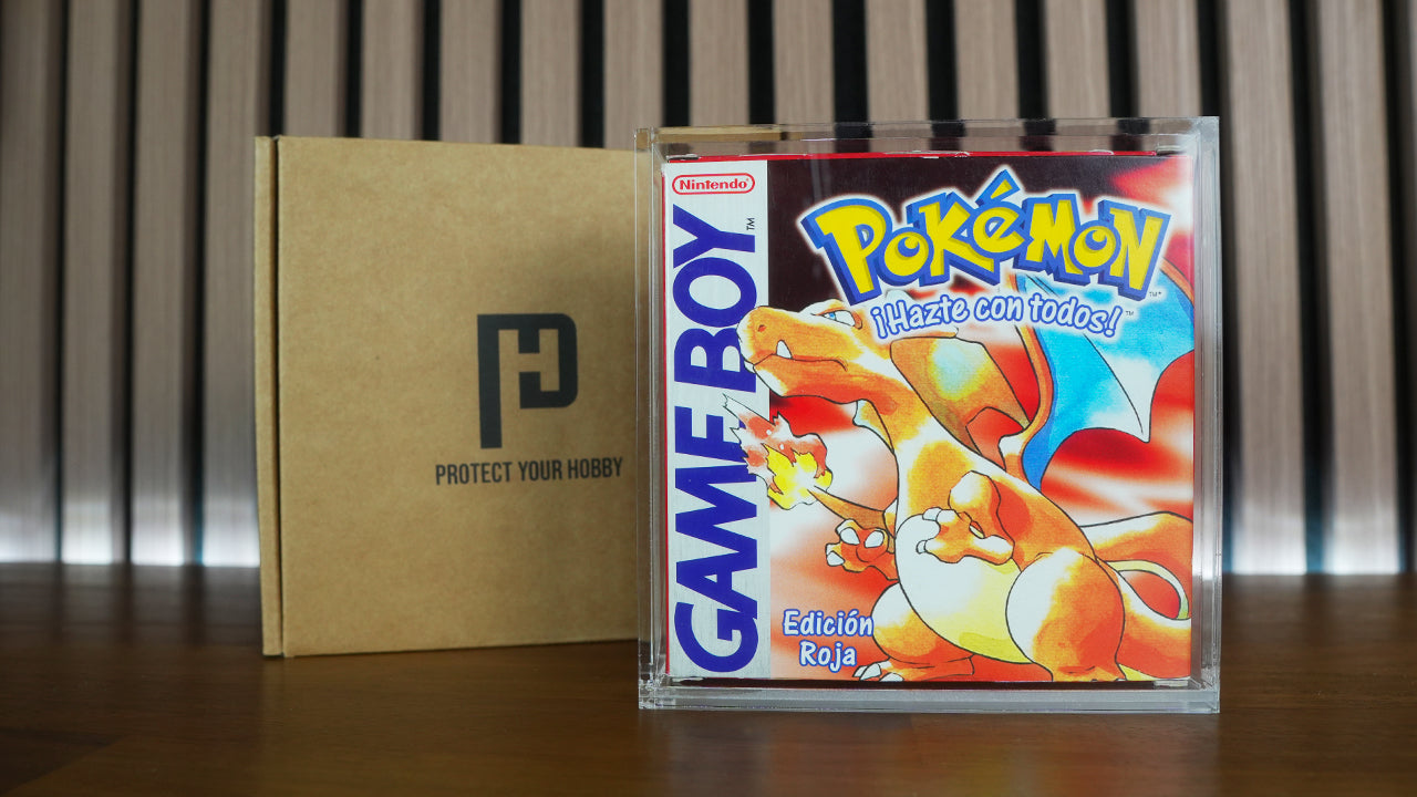 Cargar video: Caja protectora premium para Game Boy Pokémon Edición Roja de Protect Your Hobby