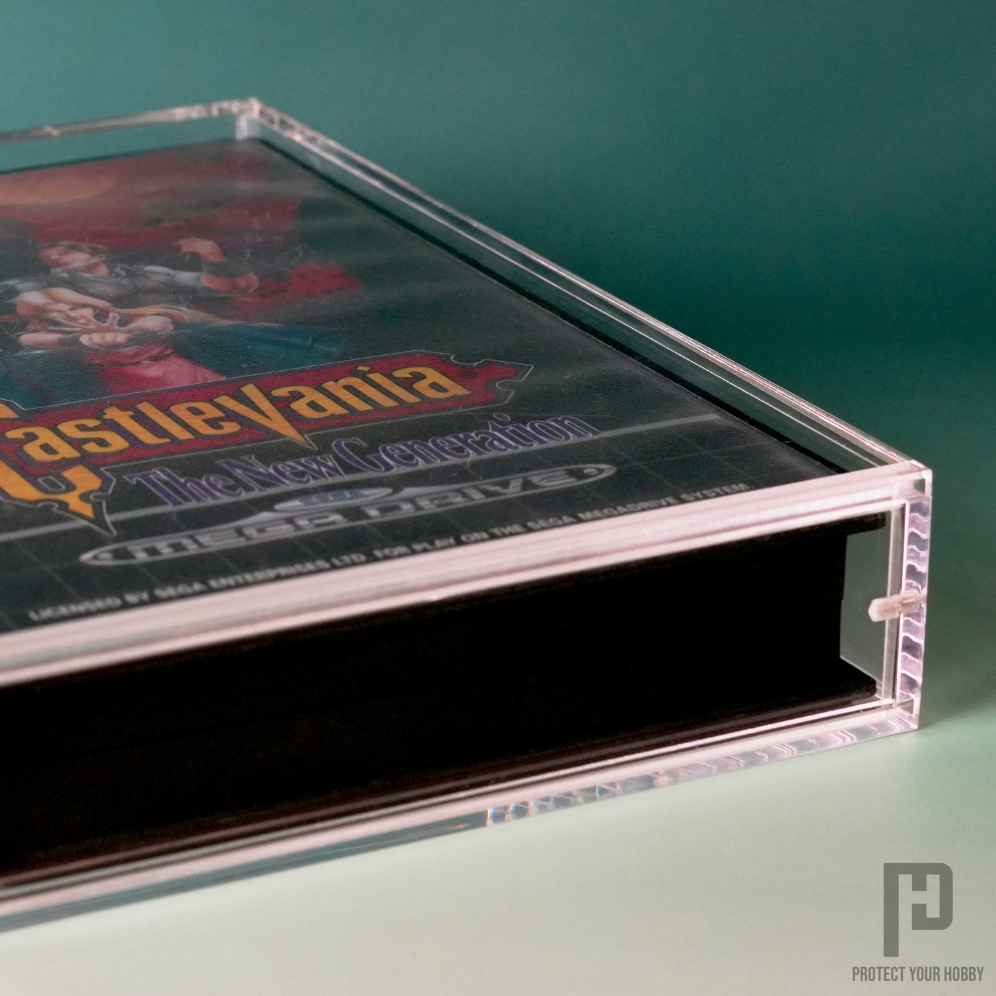 Videojuego de Mega Drive protegido con caja de metacrilato Protect Your Hobby