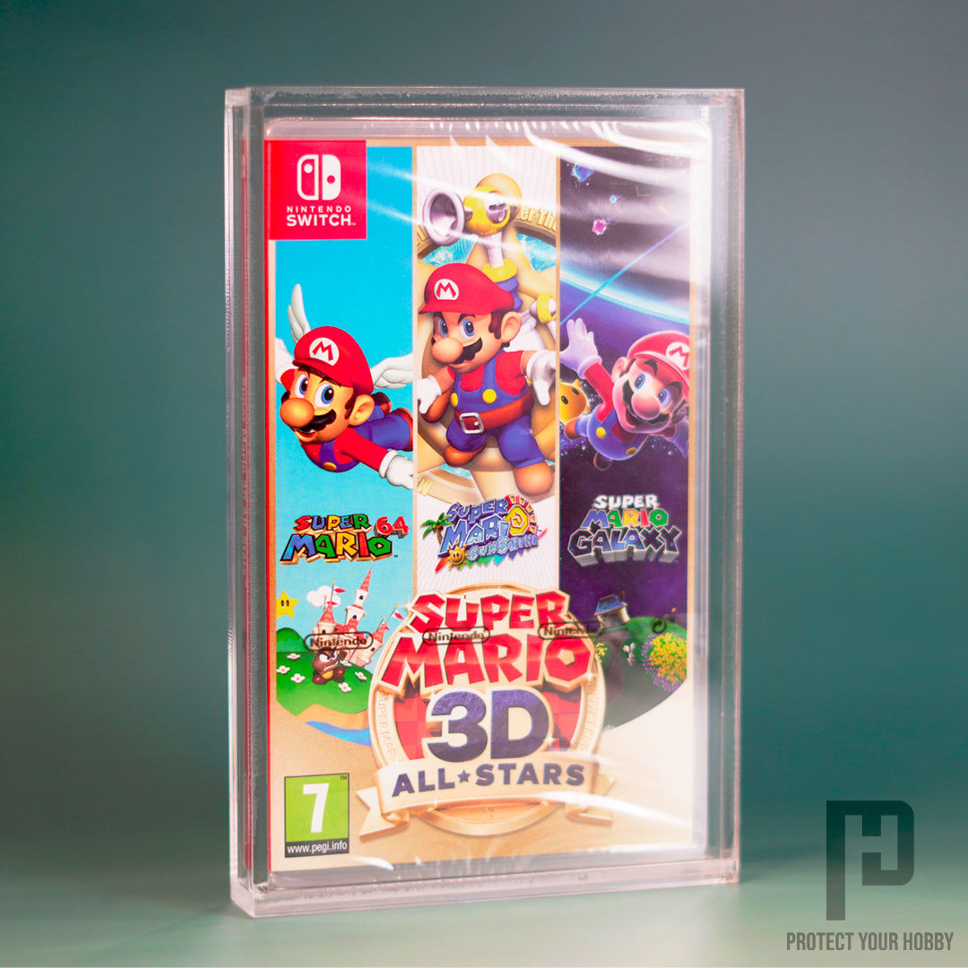 Caja protectora de metacrilato premium para videojuegos de Nintendo Switch