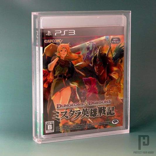 Caja protectora de metacrilato premium para videojuegos de PS3, PS4 y PS5