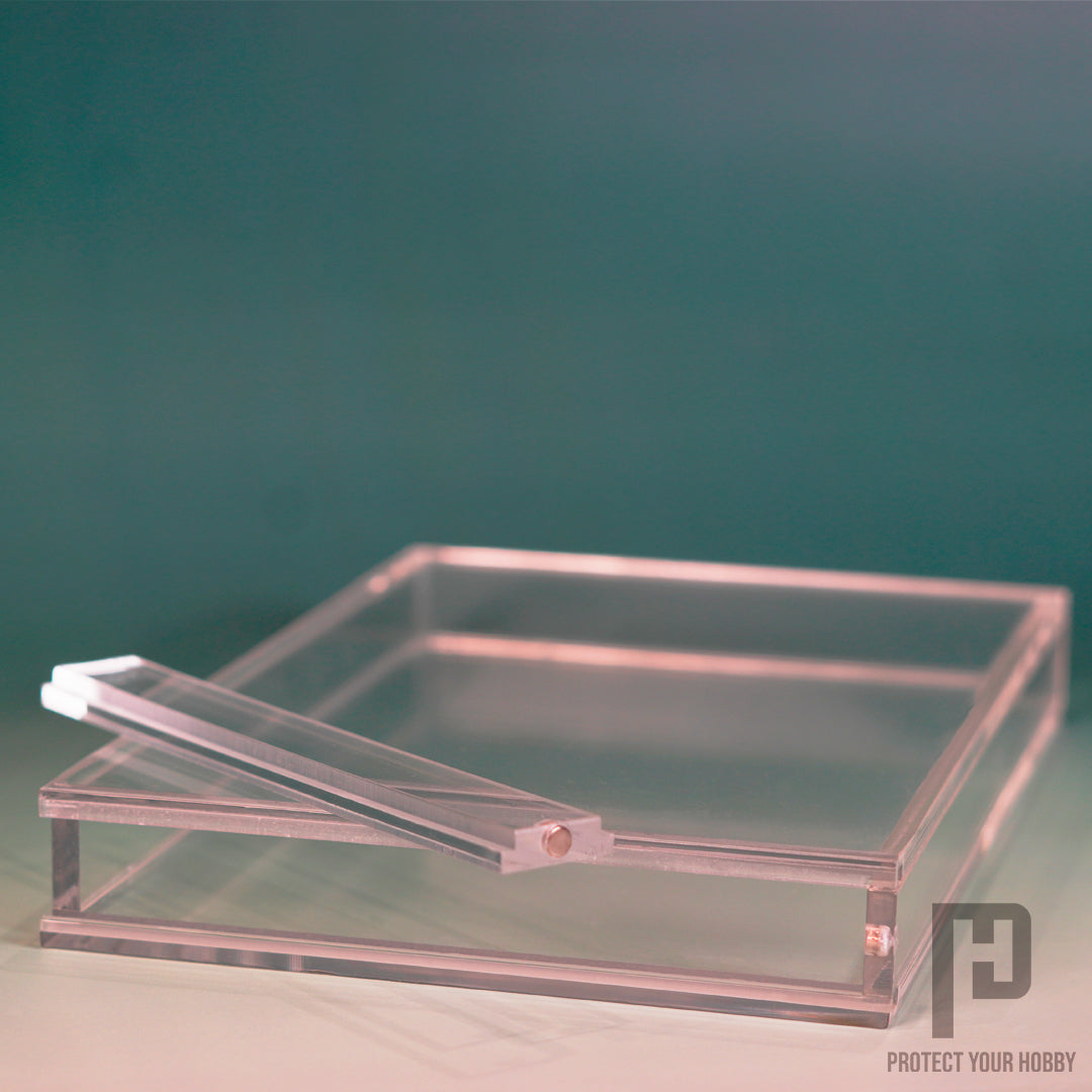 Detalle del cierre magnético de la caja protectora para Switch